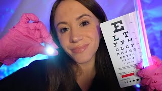 ASMR Eye Exam With No Talking 👀 glove sounds light triggers measuring [upl. by Asirap]