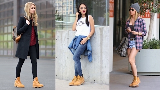 How To Wear Timberland Boots  Outfits With Timberlands [upl. by Ennaillij580]