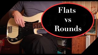 Flatwound vs roundwound strings on a Precision Bass [upl. by Norene]