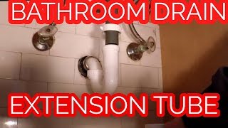 Bathroom drain extension tube p trap alignment [upl. by Ophelie]