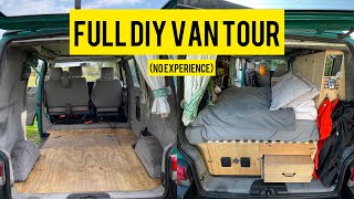 Converting a VW T4 into a Campervan with NO experience  FULL VAN TOUR VanLife [upl. by Coridon867]