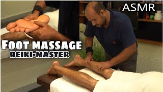 REIKIMASTER FOOT MASSAGE THERAPY TO RELAX YOUR SLEEP TIME indianbarber asmr [upl. by Ogait]