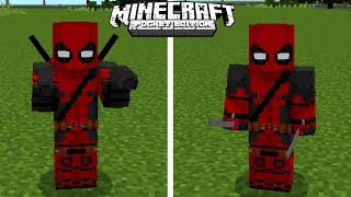 DEADPOOL ADDON DE HERÓIS DA MARVEL PARA MINECRAFT PE [upl. by Donna]