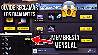 Qué pasa si compras la membresía MENSUAL y no reclamas los 70 DIAMANTES diarios en FREE FIRE 😌 [upl. by Innej]