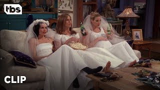 Friends Three Single Girls in Wedding Dresses Season 4 Clip  TBS [upl. by Ained]