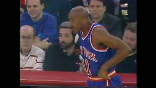 1994 NBA Playoffs Knicks  Bulls Game 6 Pips Famous Dunk Over Ewing TNT Version [upl. by Krissie]