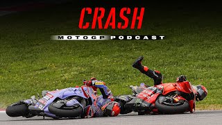 Marquez amp Bagnaia Clash In Portimao 😲💥  MotoGP Podcast [upl. by Cohn]