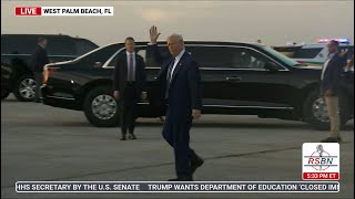 WATCH President Trump Arrives in West Palm Beach FL  21425 [upl. by Neelrad]