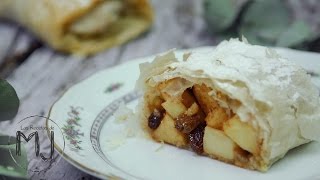 STRUDEL DE MANZANA CON PASTA FILO  Receta fácil [upl. by Yllus571]