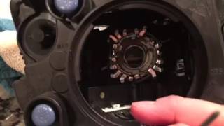 2014 wk2 jeep hid headlight bulb removal [upl. by Irvine]