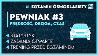 Pewniak z Matmy  PRĘDKOŚĆ DROGA CZAS 🛤️  Egzamin Ósmoklasisty 2025 [upl. by Sirrom]