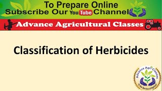 Classification of Herbicides [upl. by Gabbey]