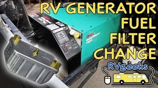 Onan RV Generator Fuel Filter Replacement  RV Generator Maintenance [upl. by Trini101]