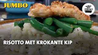 Wat eten we Krokante kip met noten en risotto [upl. by Joashus]