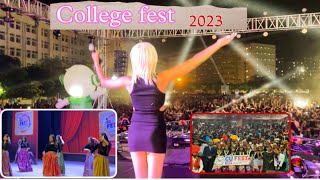 Chandigarh University Fest  College Fest 2023😍  Dj Night theimranvlogg [upl. by Obocaj]