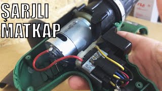 Şarjlı Matkabı Kablolu Yapmak  Elektrikle Çalıştırmak [upl. by Llertnov]