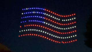 Turlock 4th of July parade Drone light show [upl. by Nodnelg]