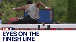 Menomonee Falls High School hurdler leaps over obstacles  FOX6 News Milwaukee [upl. by Kcitrap974]