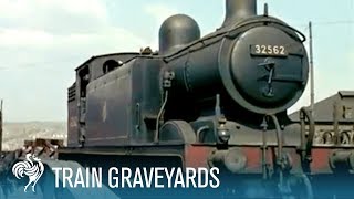 Scrapping the Old Iron Horses Train Graveyards  British Pathé [upl. by Caldeira995]