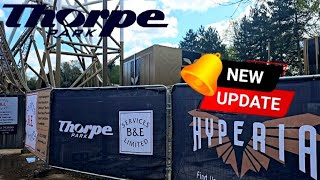 Thorpe park new roller coaster Hyperia update Ep40 [upl. by Meehahs553]