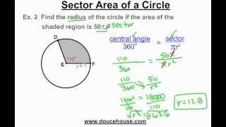 Finding Sector Area of a Circle [upl. by Anny]