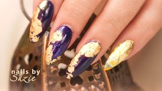 Gold Foil Nail Art [upl. by Romulus]