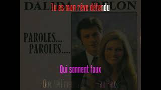 Paroles paroles KARAOKE DUET by DALIDA amp ALAIN DELON  lucien depuydt karaoke [upl. by Kline]