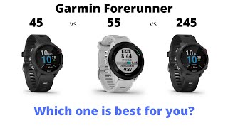 Garmin Forerunner 45 vs 55 vs 245 Music Features Performance amp Price Comparison [upl. by Theo]