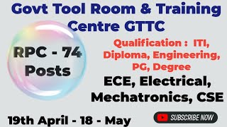 GTTC Notification  Qualification Selection Age and Salary [upl. by Anaujahs]