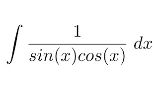 Method 1 Integral of 1sinxcosx trigonometric identities  substitution [upl. by Silvanus13]