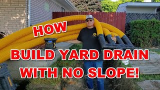 How To Build a Yard Drain System with No Slope  COMBO INSTALL [upl. by Gaylord]