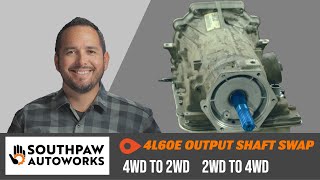 4L60E Output Shaft Swap  2WD to 4WD Conversion [upl. by Cuhp870]