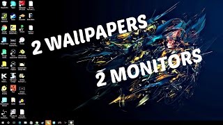 How To Get 2 Different Wallpapers For Dual Monitor Display [upl. by Enimisaj]