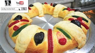 Cómo hacer ROSCA DE REYES  VickyRecetaFacil [upl. by Itram]