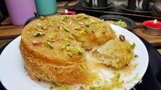 Arabic Sweet Kunafa  Popular Dessert in Middle East  Easy and Tasty Recipe [upl. by Judsen]