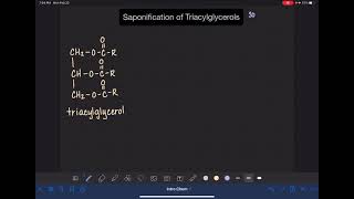 54 Saponification of triacylglycerols [upl. by Eizdnil]