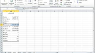 Medidas de tendencia central y dispersión en un sólo paso  Estadística en Excel [upl. by Katie]