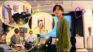 Taehyung’s house tour  where does V from BTS live and what does his apartment look like [upl. by Nyrac594]