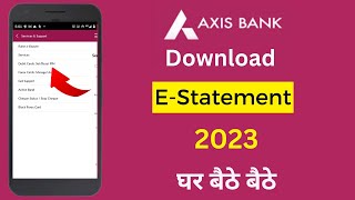 How to download Axis bank account statement from axis mobile application in 2022  Estatement pdf [upl. by Denison]