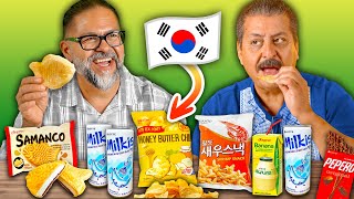 Mexican Dads Try Korean Snacks [upl. by Clymer]