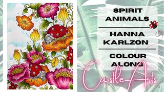 Colour Along  Spirit Animals  Hanna Karlzon  Castle Arts [upl. by Kirshbaum]