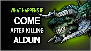 Skyrim ٠ What Happens if you Come to Durnehviir After Killing Alduin [upl. by Cad]