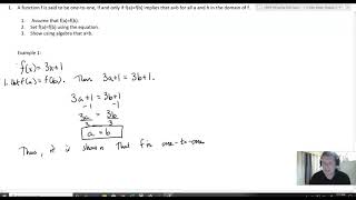 Proving a function is onetooneDiscrete Math [upl. by Torrance]