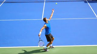 Grigor Dimitrov Serve Slow Motion  ATP Serve Technique Back View [upl. by Anpas]