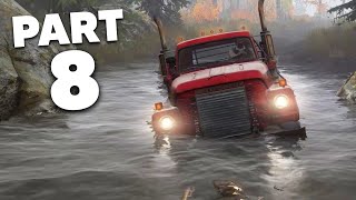 SNOWRUNNER Gameplay Walkthrough Part 8  PLEASE DONT SINK [upl. by Ronym546]