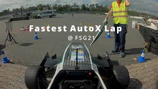 Fastest AutoX Lap  Formula Student Germany 2021  GreenTeam Uni Stuttgart [upl. by Nyvets]