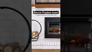 Electric Fireplace Insert Fireplace Makeover from Wood to Electric electricfireplace fireplace [upl. by Carnes]