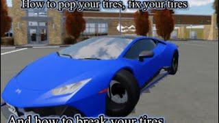 How to pop your tires fix them and get rims in roblox greenville [upl. by Evangelina937]