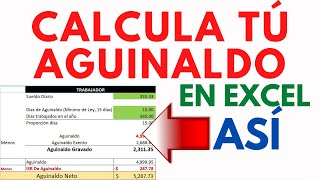 Calcula el Aguinaldo 2024 en Excel Rápido y sencillo ejemplos prácticos 📌 [upl. by Dryden]