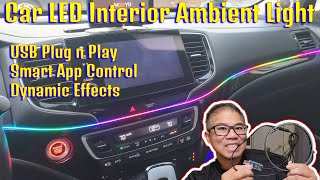 Car Interior LED Ambient Light Strip [upl. by Veronica]